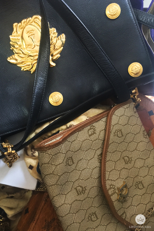 vintage versace and dior bags